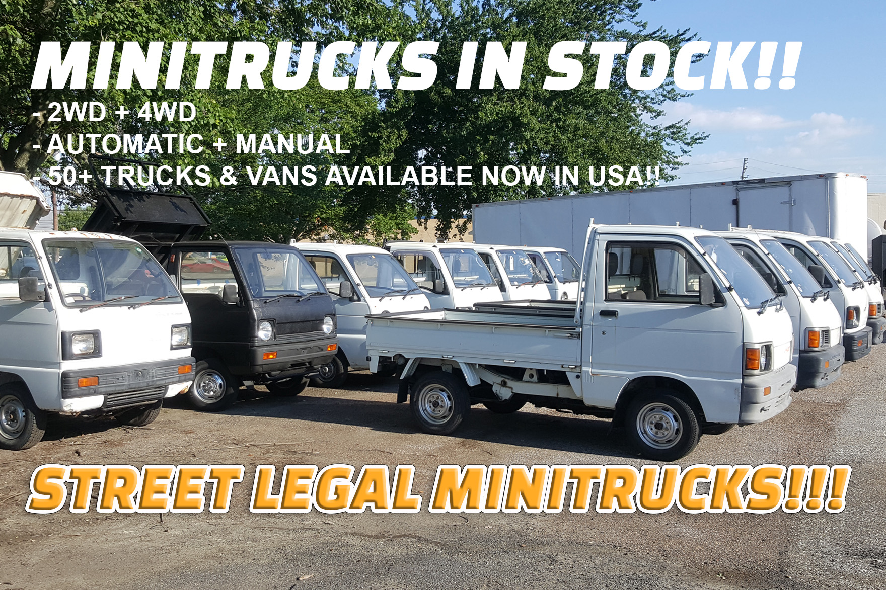 30+ MiniTrucks in Stock - 100% STREET LEGAL